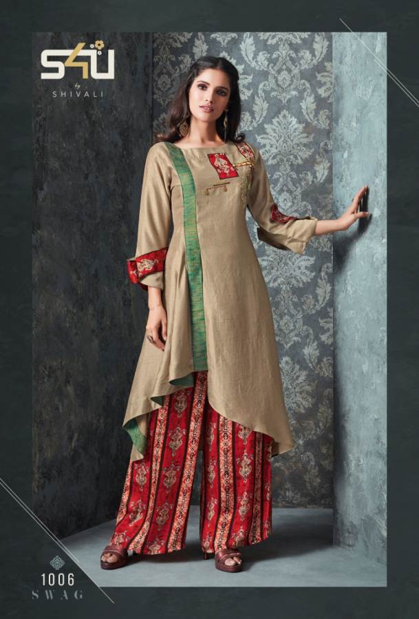S4U By Swag Vol 3 New Party Wear Kurti With Palazzo Collection S4U By Swag Vol 3 New Party Wear Kurti With Palazzo Collection